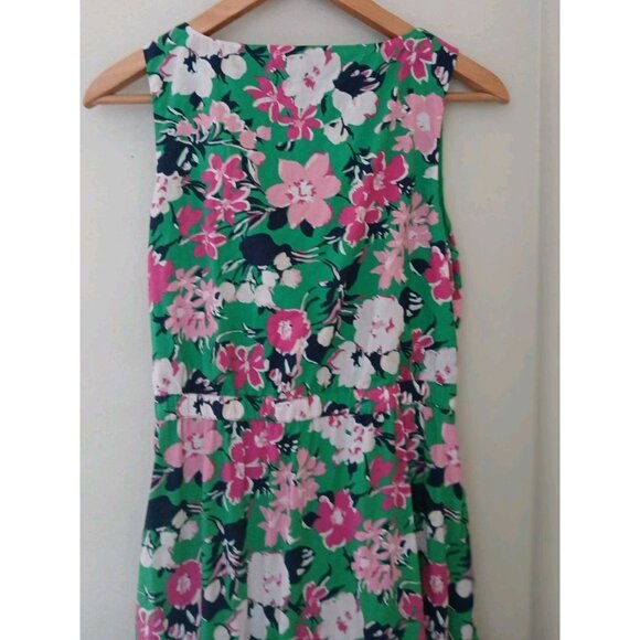 J. Crew Printed V Neck Ruffle Midi Dress - Picture 7 of 10